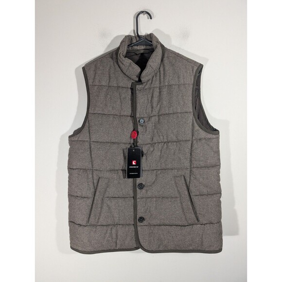 STEINBOCK Austria Mens Brown Quilted Wool Waidring Vest Sz 42 Outdoor Barncore - Picture 1 of 10